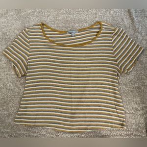 5/$25 Striped Scoop Neck Tee- Size Medium